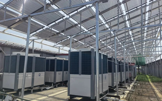 紐恩泰為河北亞苑養殖有限公司養殖基地提供空氣源采暖服務(wù)