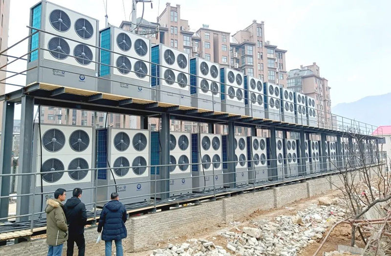 紐恩泰側出風(fēng)商用采暖熱泵，更低噪音更省空間