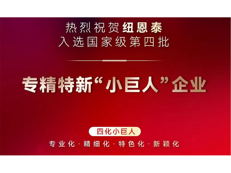 熱烈祝賀紐恩泰入榜國家級專(zhuān)精特新“小巨人”企業(yè)名錄