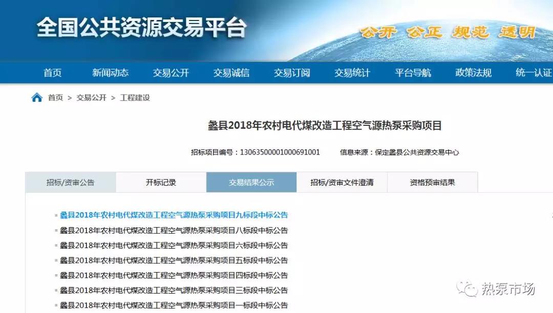 紐恩泰、米特拉、華天成、中廣等7企中標河北蠡縣煤改電