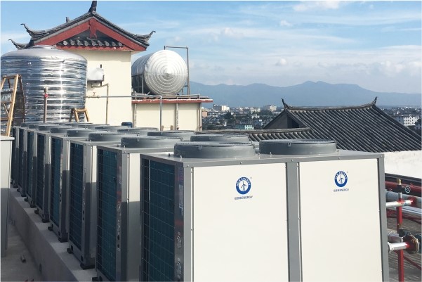酒店用紐恩泰空氣能熱泵，24小時(shí)節能熱水暢快用