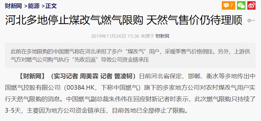 煤改氣改煤改電