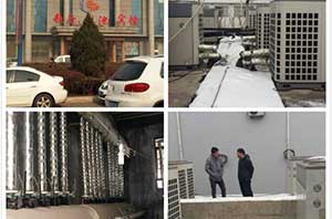 紐恩泰空氣能為春雨洗浴中心提供750噸的熱水工程服務(wù)