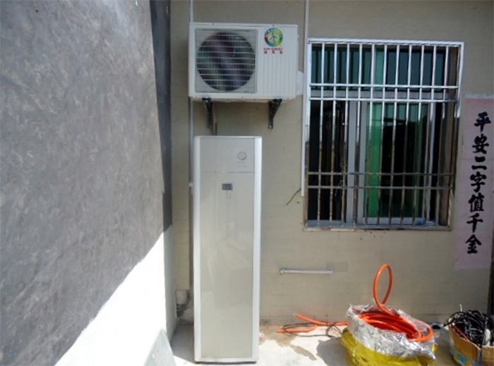 廣西偏遠小縣城，大量安裝使用空氣能熱水器